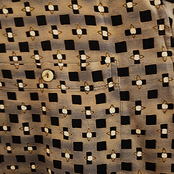 Burma Bibas silk shirt mens xl EUC Perfect Timeless - Picture 12 of 13